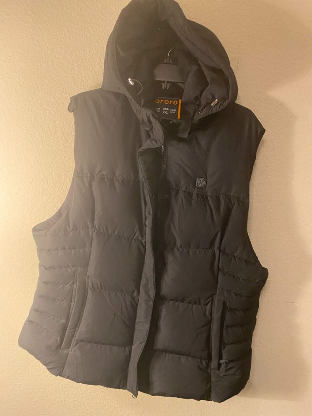 Ororo Heated and Cooled Women's Black Hooded Puffer Vest